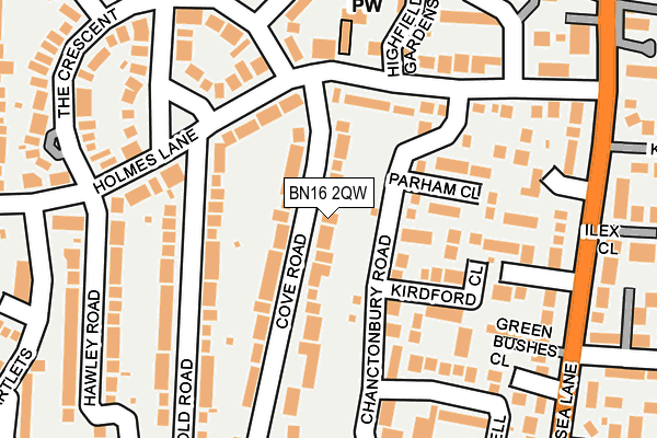 BN16 2QW map - OS OpenMap – Local (Ordnance Survey) BN16 2QW map - OS OpenMap – Local (Ordnance Survey)