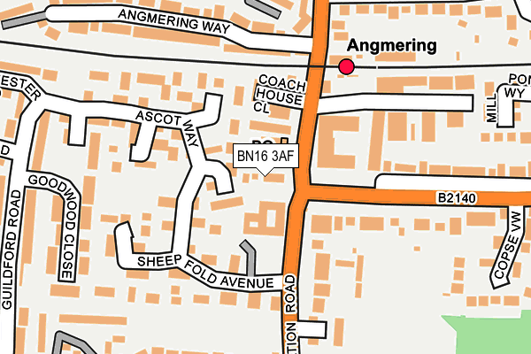 BN16 3AF map - OS OpenMap – Local (Ordnance Survey) BN16 3AF map - OS OpenMap – Local (Ordnance Survey)
