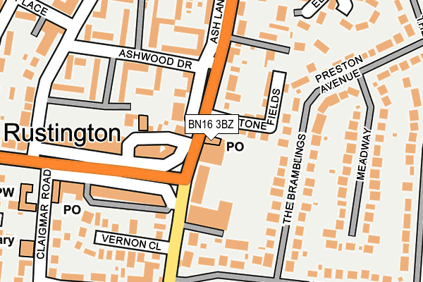 BN16 3BZ map - OS OpenMap – Local (Ordnance Survey) BN16 3BZ map - OS OpenMap – Local (Ordnance Survey)