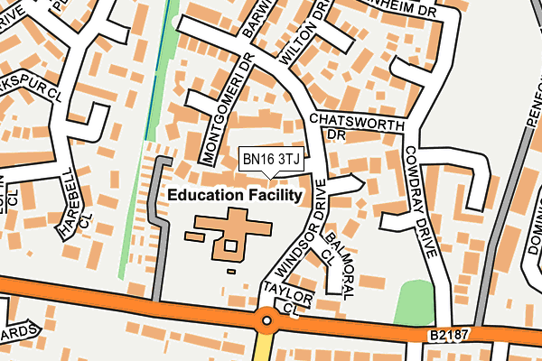 BN16 3TJ map - OS OpenMap – Local (Ordnance Survey) BN16 3TJ map - OS OpenMap – Local (Ordnance Survey)