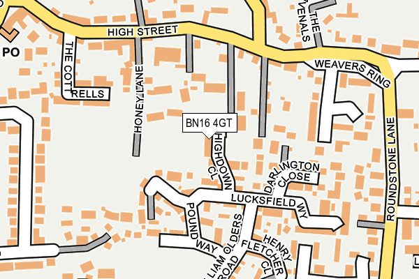 BN16 4GT map - OS OpenMap – Local (Ordnance Survey) BN16 4GT map - OS OpenMap – Local (Ordnance Survey)
