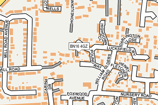 BN16 4GZ map - OS OpenMap – Local (Ordnance Survey) BN16 4GZ map - OS OpenMap – Local (Ordnance Survey)