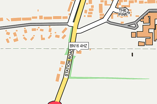 BN16 4HZ map - OS OpenMap – Local (Ordnance Survey) BN16 4HZ map - OS OpenMap – Local (Ordnance Survey)