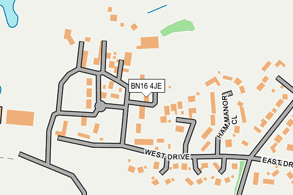 BN16 4JE map - OS OpenMap – Local (Ordnance Survey) BN16 4JE map - OS OpenMap – Local (Ordnance Survey)
