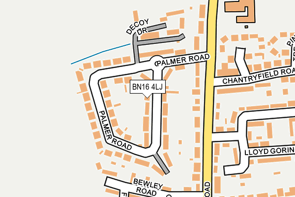 BN16 4LJ map - OS OpenMap – Local (Ordnance Survey) BN16 4LJ map - OS OpenMap – Local (Ordnance Survey)