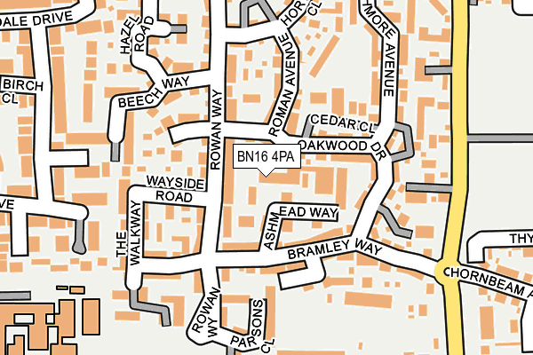 BN16 4PA map - OS OpenMap – Local (Ordnance Survey) BN16 4PA map - OS OpenMap – Local (Ordnance Survey)