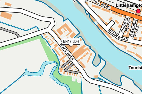 BN17 5DH map - OS OpenMap – Local (Ordnance Survey) BN17 5DH map - OS OpenMap – Local (Ordnance Survey)