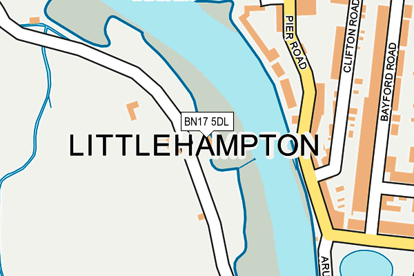 BN17 5DL map - OS OpenMap – Local (Ordnance Survey) BN17 5DL map - OS OpenMap – Local (Ordnance Survey)