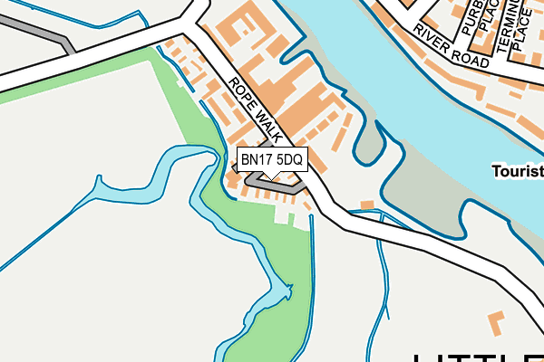 BN17 5DQ map - OS OpenMap – Local (Ordnance Survey) BN17 5DQ map - OS OpenMap – Local (Ordnance Survey)