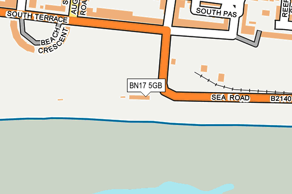 BN17 5GB map - OS OpenMap – Local (Ordnance Survey) BN17 5GB map - OS OpenMap – Local (Ordnance Survey)