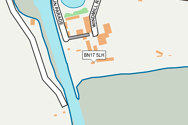 BN17 5LH map - OS OpenMap – Local (Ordnance Survey) BN17 5LH map - OS OpenMap – Local (Ordnance Survey)
