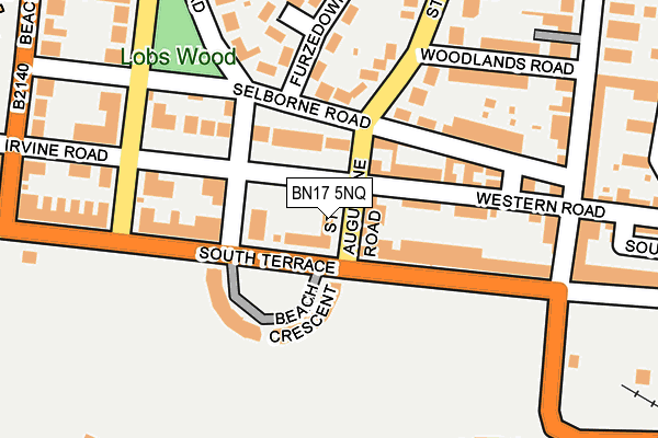 BN17 5NQ map - OS OpenMap – Local (Ordnance Survey) BN17 5NQ map - OS OpenMap – Local (Ordnance Survey)