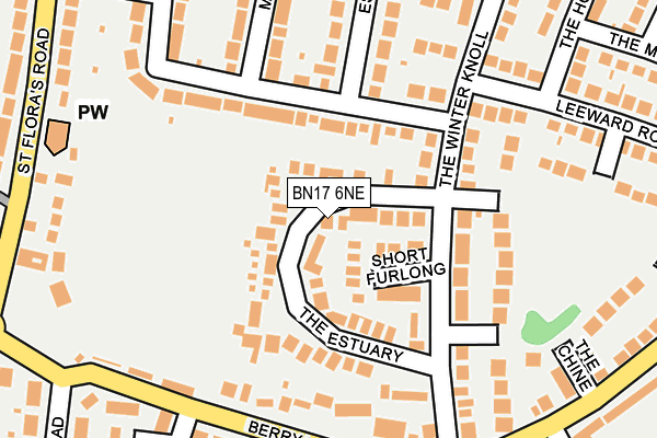 BN17 6NE map - OS OpenMap – Local (Ordnance Survey) BN17 6NE map - OS OpenMap – Local (Ordnance Survey)