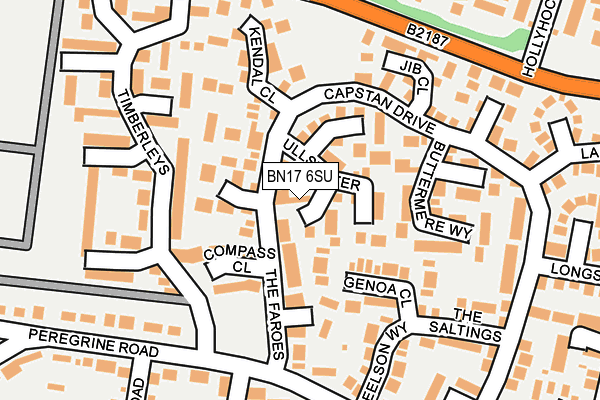 BN17 6SU map - OS OpenMap – Local (Ordnance Survey) BN17 6SU map - OS OpenMap – Local (Ordnance Survey)