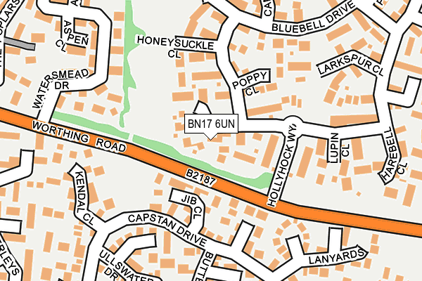 BN17 6UN map - OS OpenMap – Local (Ordnance Survey) BN17 6UN map - OS OpenMap – Local (Ordnance Survey)