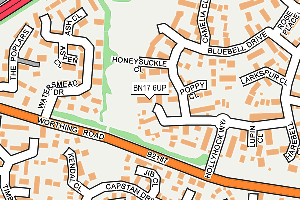 BN17 6UP map - OS OpenMap – Local (Ordnance Survey) BN17 6UP map - OS OpenMap – Local (Ordnance Survey)