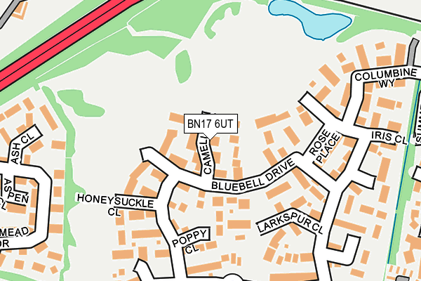 BN17 6UT map - OS OpenMap – Local (Ordnance Survey) BN17 6UT map - OS OpenMap – Local (Ordnance Survey)