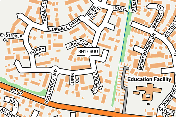 BN17 6UU map - OS OpenMap – Local (Ordnance Survey) BN17 6UU map - OS OpenMap – Local (Ordnance Survey)