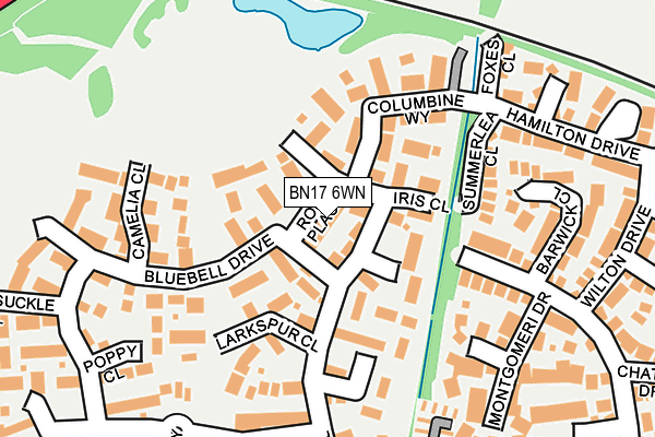 BN17 6WN map - OS OpenMap – Local (Ordnance Survey) BN17 6WN map - OS OpenMap – Local (Ordnance Survey)