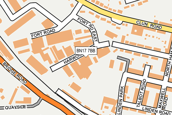 BN17 7BB map - OS OpenMap – Local (Ordnance Survey) BN17 7BB map - OS OpenMap – Local (Ordnance Survey)