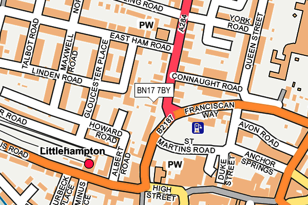 BN17 7BY map - OS OpenMap – Local (Ordnance Survey) BN17 7BY map - OS OpenMap – Local (Ordnance Survey)