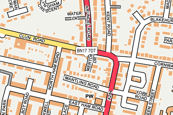 BN17 7DT map - OS OpenMap – Local (Ordnance Survey) BN17 7DT map - OS OpenMap – Local (Ordnance Survey)