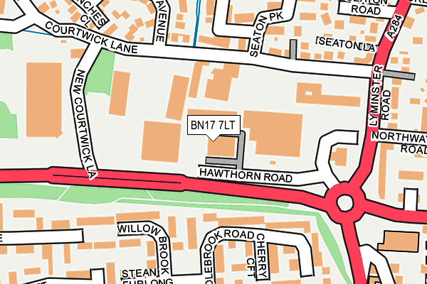 BN17 7LT map - OS OpenMap – Local (Ordnance Survey) BN17 7LT map - OS OpenMap – Local (Ordnance Survey)
