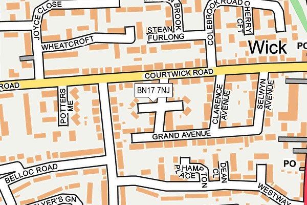 BN17 7NJ map - OS OpenMap – Local (Ordnance Survey) BN17 7NJ map - OS OpenMap – Local (Ordnance Survey)