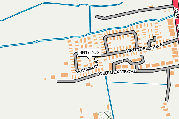 BN17 7QS map - OS OpenMap – Local (Ordnance Survey) BN17 7QS map - OS OpenMap – Local (Ordnance Survey)