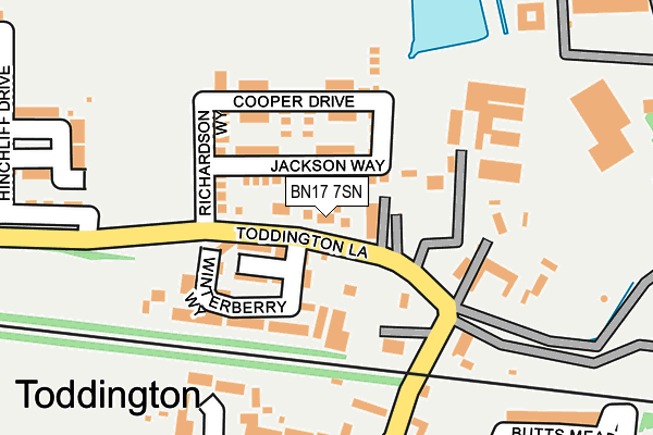 BN17 7SN map - OS OpenMap – Local (Ordnance Survey) BN17 7SN map - OS OpenMap – Local (Ordnance Survey)