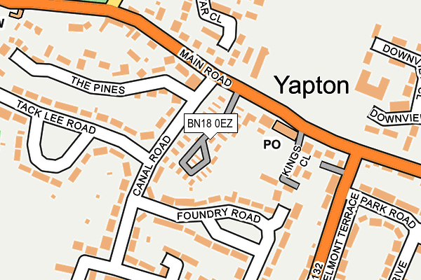 BN18 0EZ map - OS OpenMap – Local (Ordnance Survey)