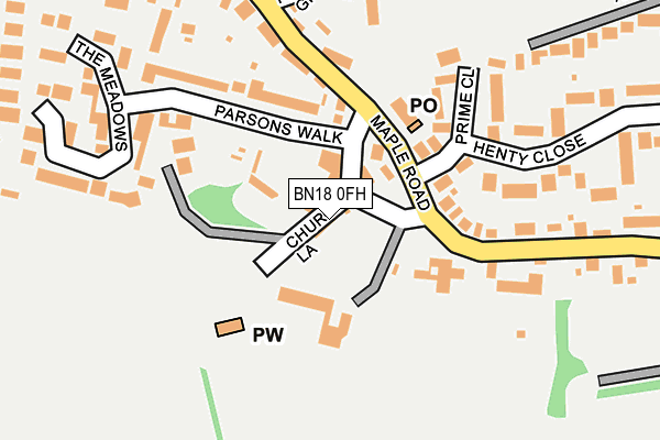 BN18 0FH map - OS OpenMap – Local (Ordnance Survey) BN18 0FH map - OS OpenMap – Local (Ordnance Survey)