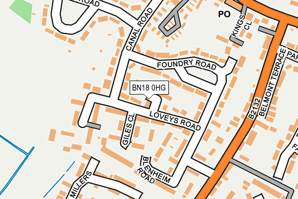 BN18 0HG map - OS OpenMap – Local (Ordnance Survey) BN18 0HG map - OS OpenMap – Local (Ordnance Survey)