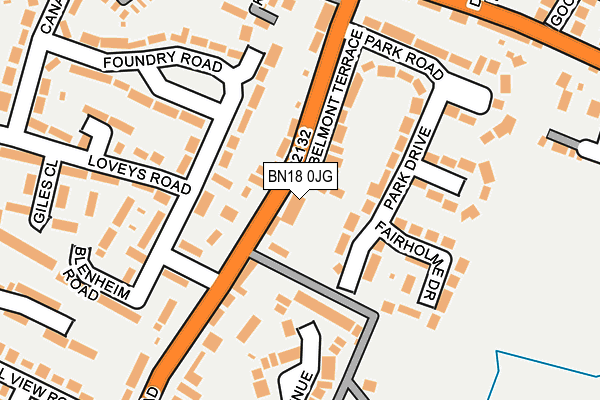 BN18 0JG map - OS OpenMap – Local (Ordnance Survey) BN18 0JG map - OS OpenMap – Local (Ordnance Survey)