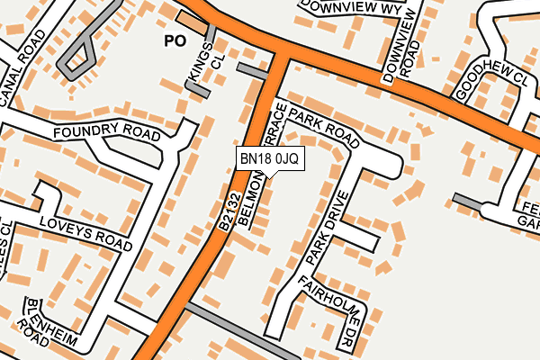 BN18 0JQ map - OS OpenMap – Local (Ordnance Survey) BN18 0JQ map - OS OpenMap – Local (Ordnance Survey)