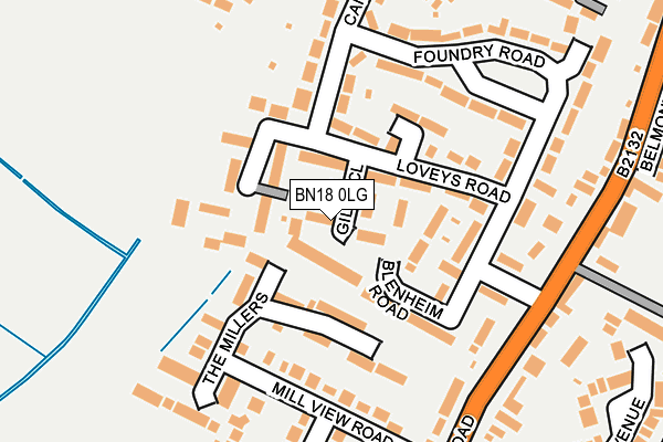 BN18 0LG map - OS OpenMap – Local (Ordnance Survey) BN18 0LG map - OS OpenMap – Local (Ordnance Survey)