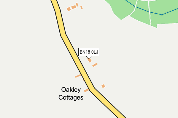 BN18 0LJ map - OS OpenMap – Local (Ordnance Survey)