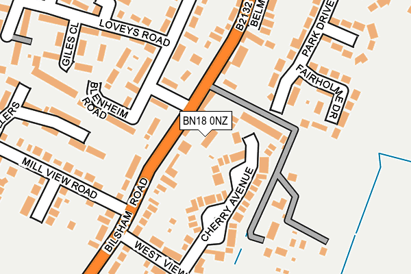 BN18 0NZ map - OS OpenMap – Local (Ordnance Survey) BN18 0NZ map - OS OpenMap – Local (Ordnance Survey)
