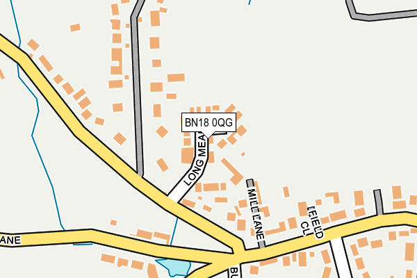 BN18 0QG map - OS OpenMap – Local (Ordnance Survey) BN18 0QG map - OS OpenMap – Local (Ordnance Survey)
