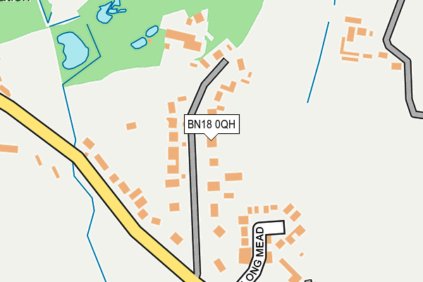 BN18 0QH map - OS OpenMap – Local (Ordnance Survey) BN18 0QH map - OS OpenMap – Local (Ordnance Survey)