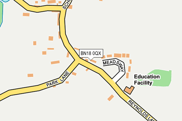 BN18 0QX map - OS OpenMap – Local (Ordnance Survey) BN18 0QX map - OS OpenMap – Local (Ordnance Survey)