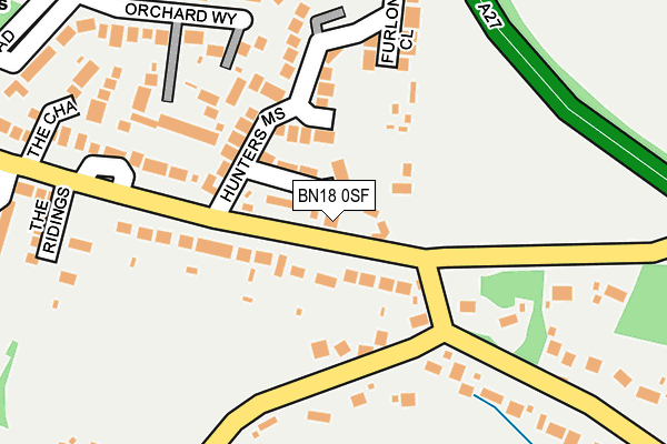BN18 0SF map - OS OpenMap – Local (Ordnance Survey) BN18 0SF map - OS OpenMap – Local (Ordnance Survey)