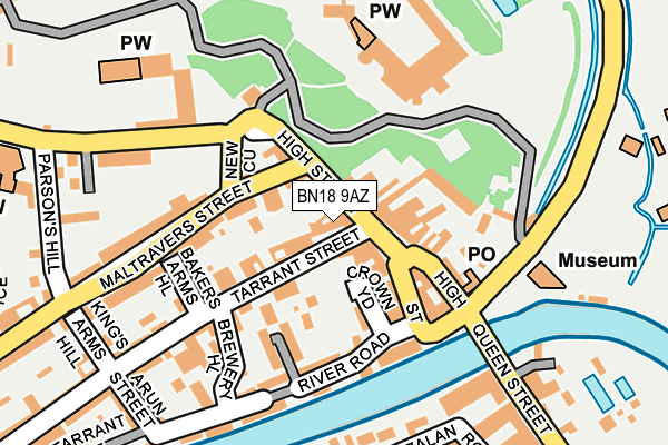 BN18 9AZ map - OS OpenMap – Local (Ordnance Survey) BN18 9AZ map - OS OpenMap – Local (Ordnance Survey)
