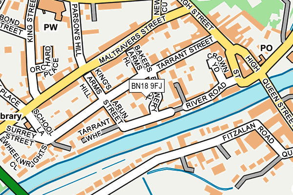BN18 9FJ map - OS OpenMap – Local (Ordnance Survey) BN18 9FJ map - OS OpenMap – Local (Ordnance Survey)