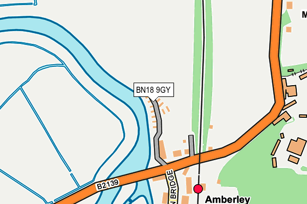 BN18 9GY map - OS OpenMap – Local (Ordnance Survey) BN18 9GY map - OS OpenMap – Local (Ordnance Survey)