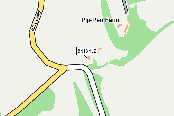 BN18 9LZ map - OS OpenMap – Local (Ordnance Survey) BN18 9LZ map - OS OpenMap – Local (Ordnance Survey)
