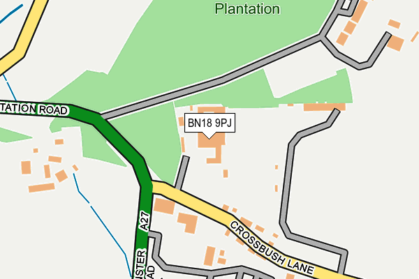 BN18 9PJ map - OS OpenMap – Local (Ordnance Survey) BN18 9PJ map - OS OpenMap – Local (Ordnance Survey)