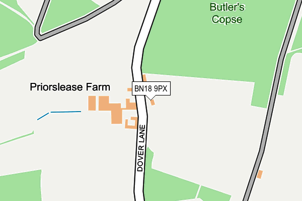 BN18 9PX map - OS OpenMap – Local (Ordnance Survey) BN18 9PX map - OS OpenMap – Local (Ordnance Survey)