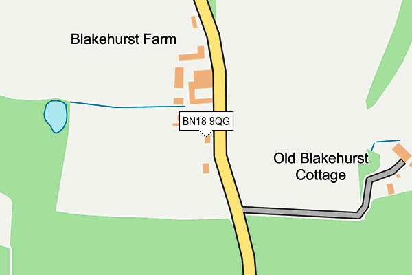 BN18 9QG map - OS OpenMap – Local (Ordnance Survey) BN18 9QG map - OS OpenMap – Local (Ordnance Survey)