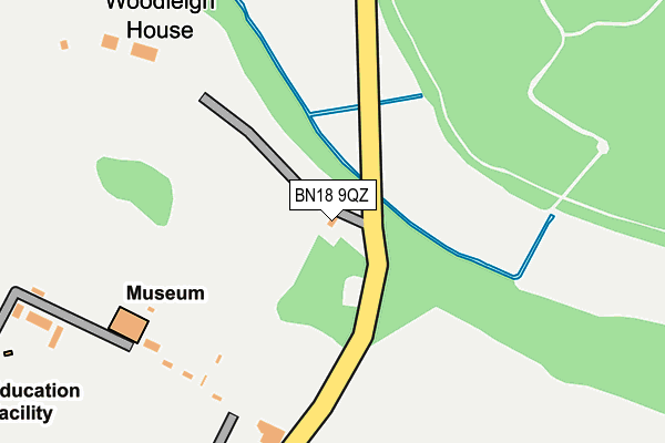 BN18 9QZ map - OS OpenMap – Local (Ordnance Survey) BN18 9QZ map - OS OpenMap – Local (Ordnance Survey)